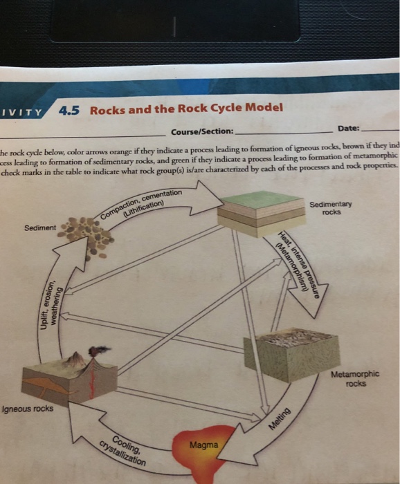 Solved IVITY 4.5 Rocks and the Rock Cycle Model | Chegg.com