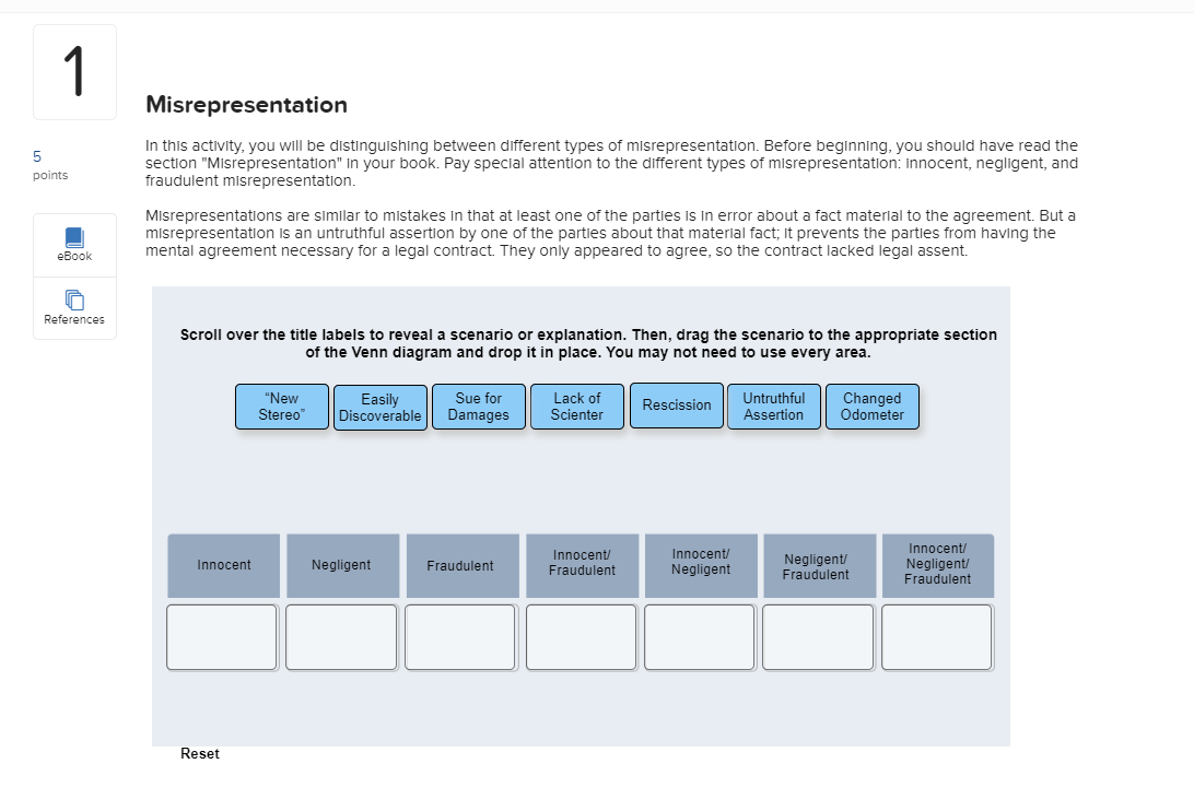 1-misrepresentation-in-this-activity-you-will-be-chegg