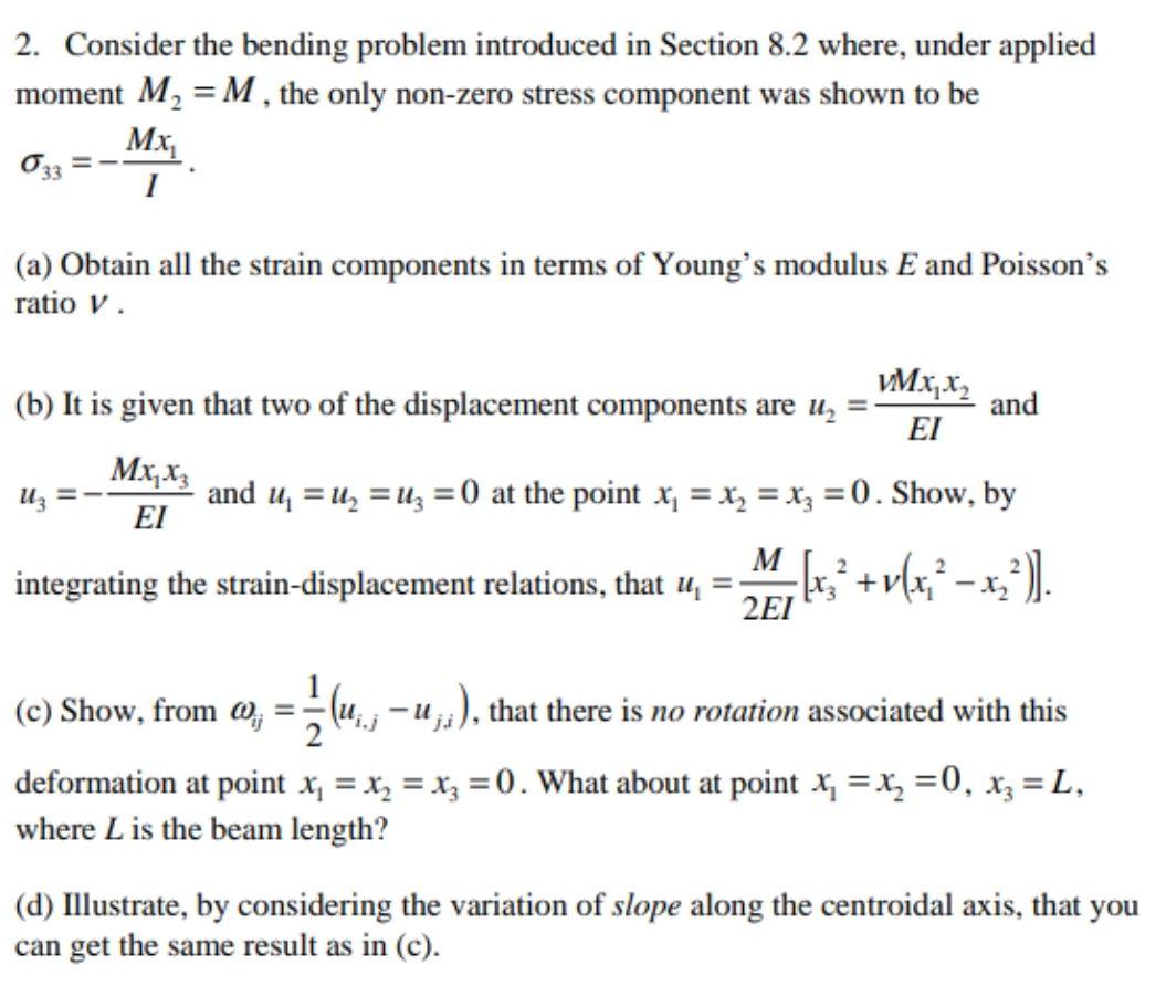 2. Consider the bending problem introduced in Section | Chegg.com
