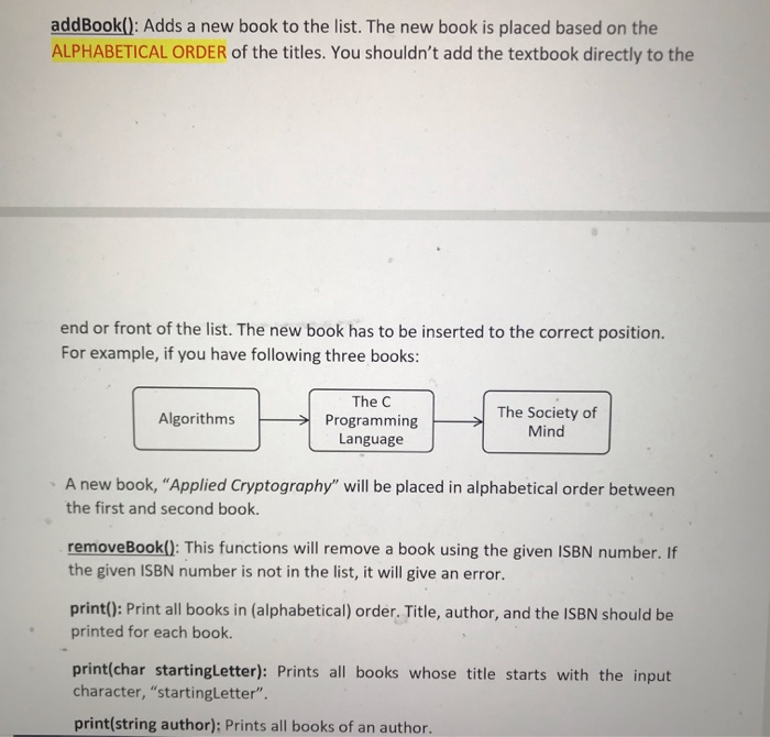 Solved In This Homework You Will Implement A Single Link Chegg Com