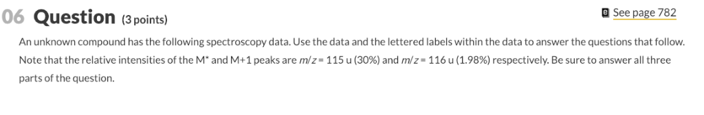 Solved 06 Question (3 points) e See page 782 An unknown | Chegg.com