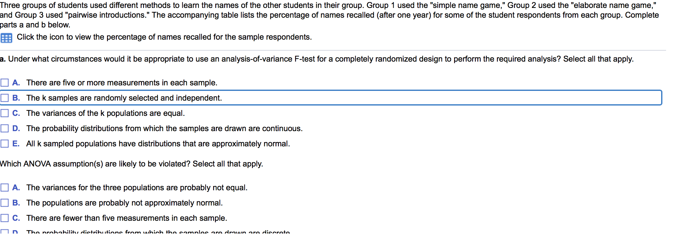 Three Groups Of Students Used Different Methods To 