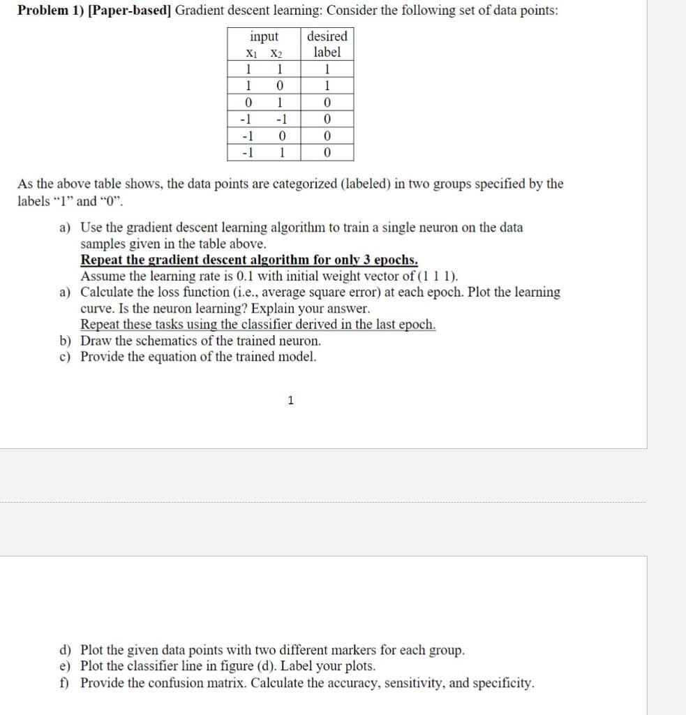 Solved As the above table shows, the data points are | Chegg.com