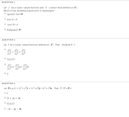 Solved QUE BTION 1 Let f be a scalar valued function and F a | Chegg.com