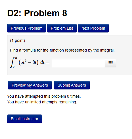 Solved D2: Problem 8 Previous Problem Problem List Next | Chegg.com