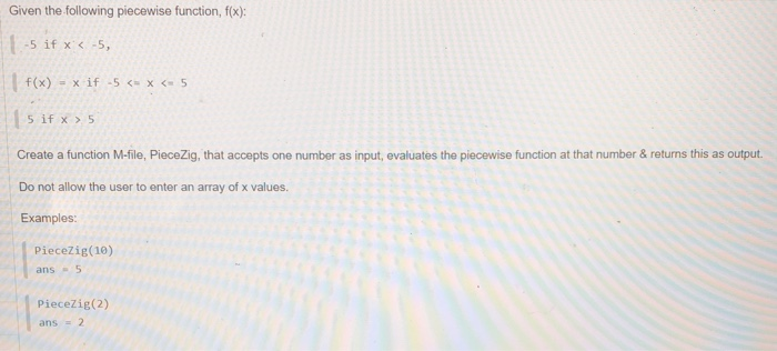 Solved Given the following piecewise function, f(x): 5 if | Chegg.com