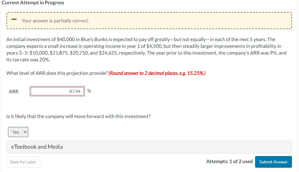 Solved An Initial Investment Of $40,000 In Blue's Bunks Is | Chegg.com