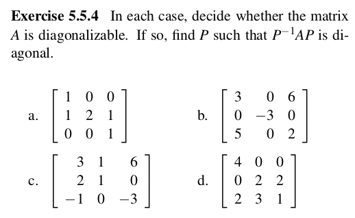 Solved Exercise 5.5.4 In each case, decide whether the | Chegg.com