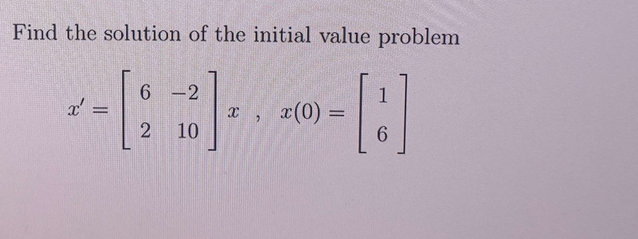 Solved Find the solution of the initial value problem | Chegg.com