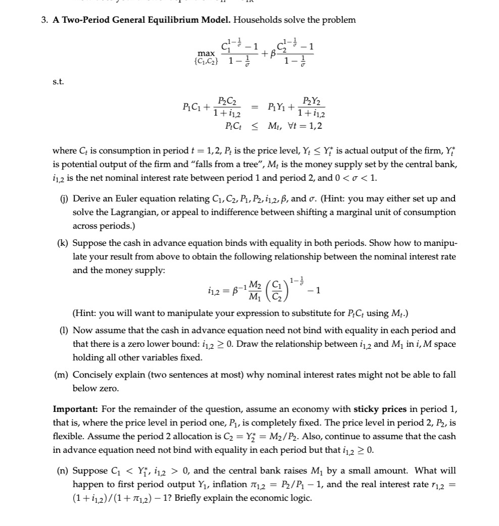 Solved 1. IS-MP. Describe how, if at all, each of the | Chegg.com