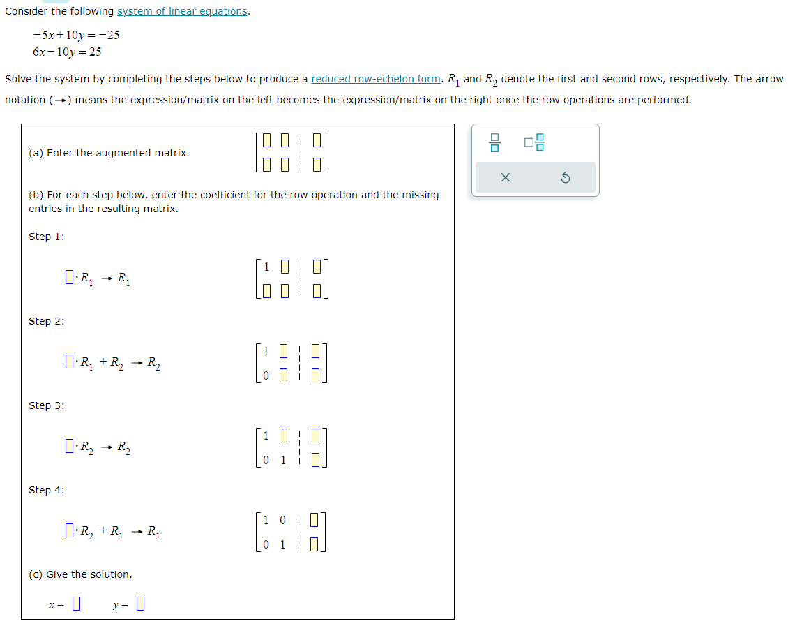 Solved Consider The Following System Of Linear Equations. | Chegg.com