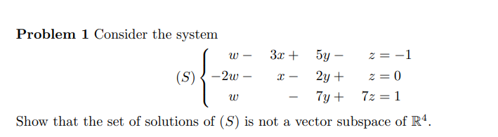 Solved Problem 1 Consider the system Show that the set of | Chegg.com