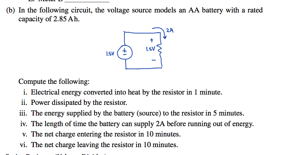 Solved (b) In The Following Circuit, The Voltage Source | Chegg.com