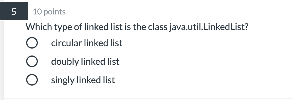 Solved 1 10 points Given the following linked list, we have | Chegg.com