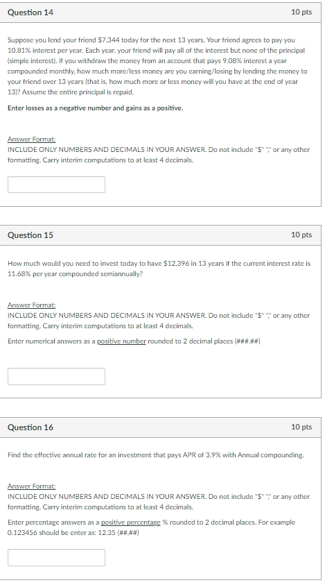 Solved PLEASE SHOW YOUR WORK Its taken me hours to get to | Chegg.com