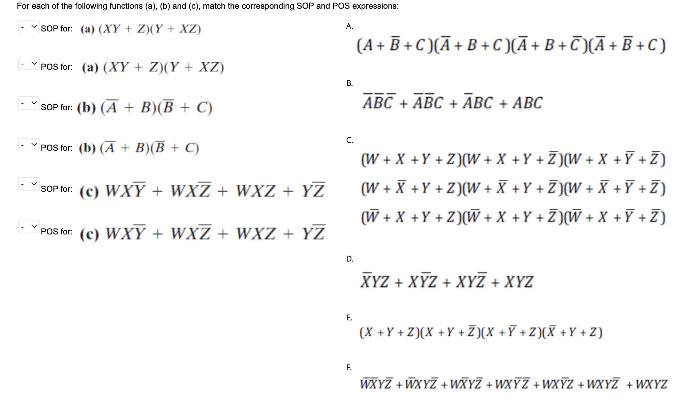 Solved Xy Z Y Xz Xy Z Y Xz Aˉ B Bˉ C Aˉ B Bˉ C