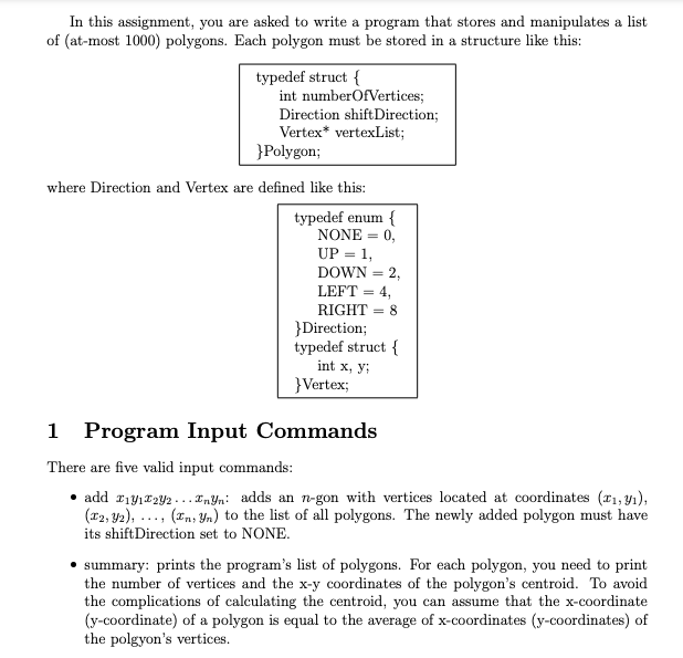 In this assignment, you are asked to write a program | Chegg.com