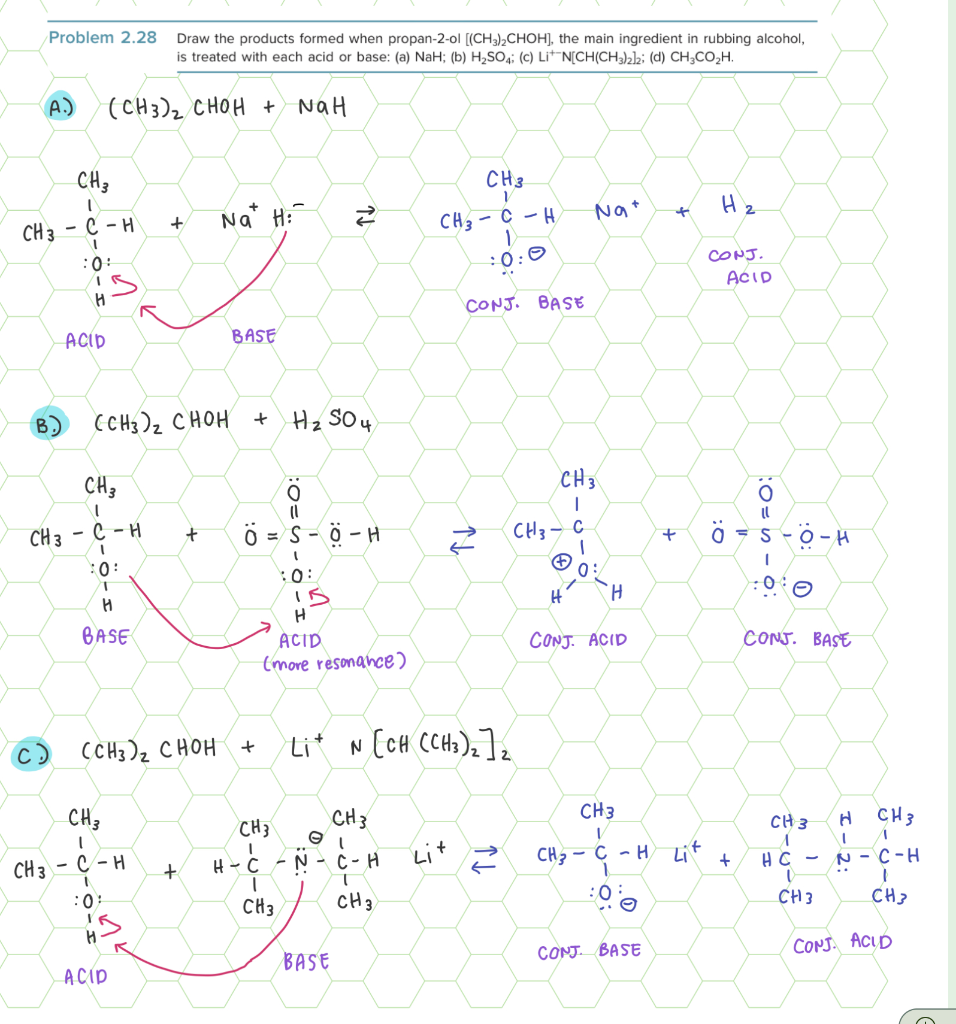 Solved Problem 2.28 Draw the products formed when | Chegg.com, image size:956x1024