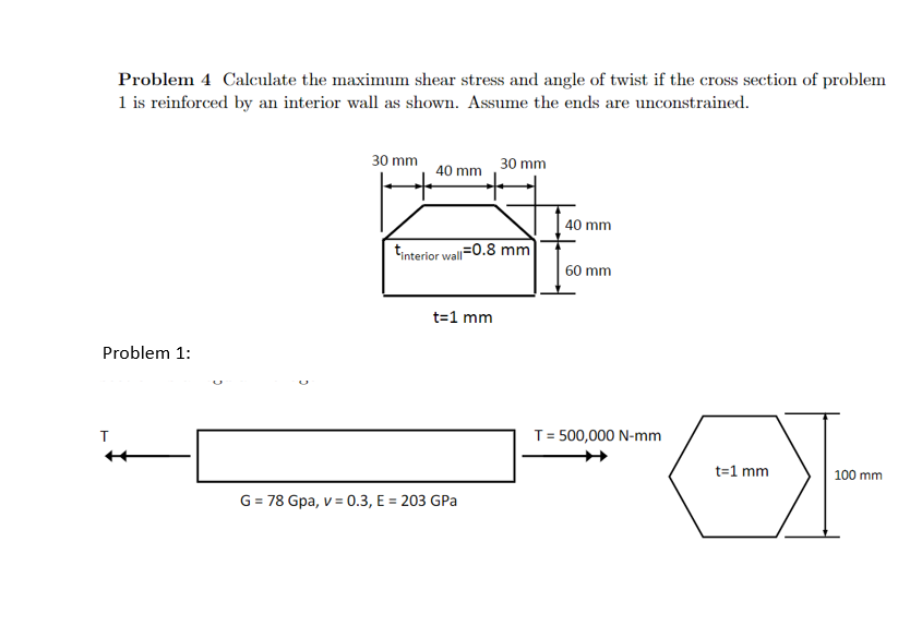 Solved Problem 4 Calculate the maximum shear stress and | Chegg.com