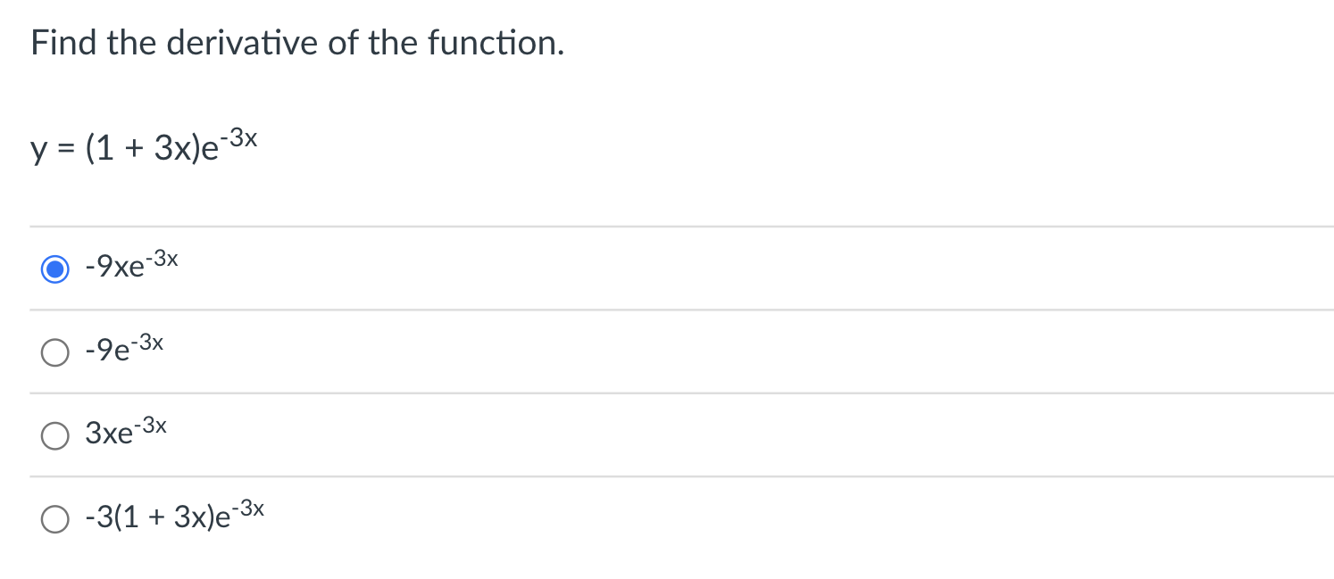 derivative of e 2x x 3 1