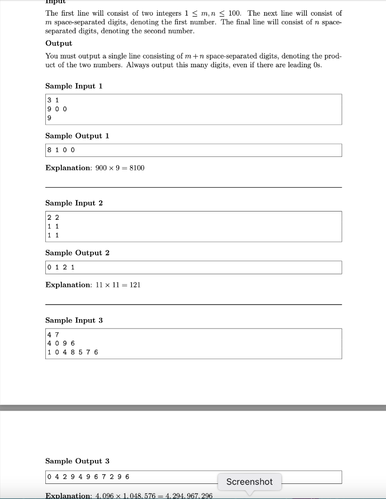 Solved inp The first line will consist of two integers 1 | Chegg.com