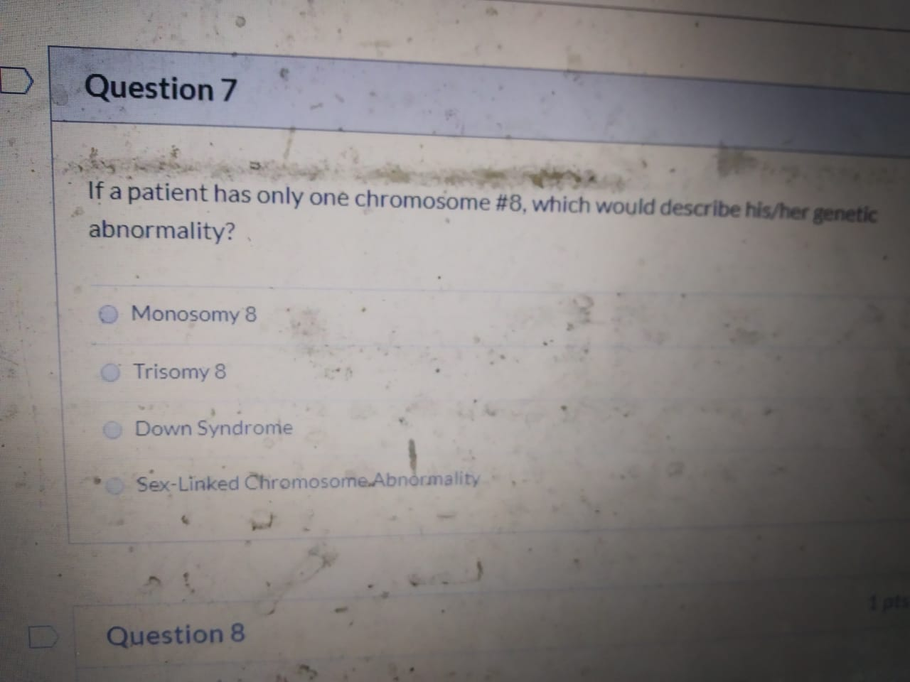 Solved Question 3 1 pts Which of the following genetic | Chegg.com