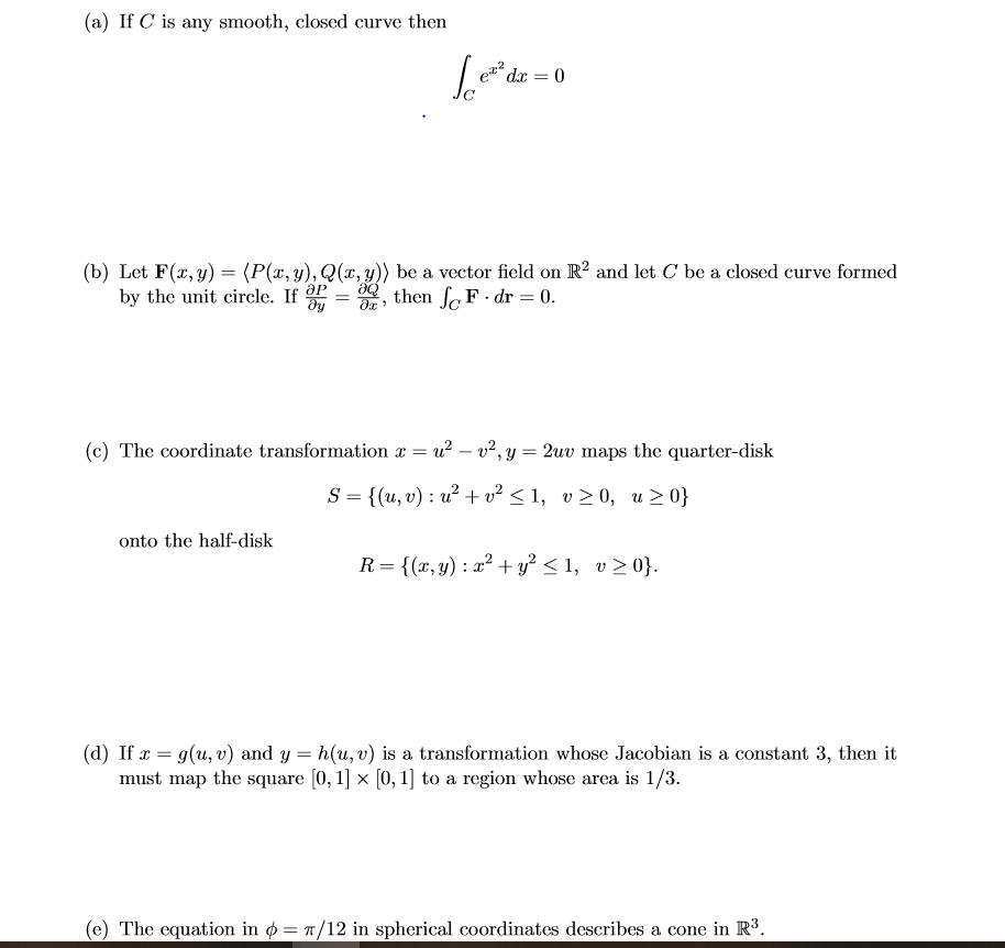 Solved A If C Is Any Smooth Closed Curve Then Ez Da 0 Chegg Com