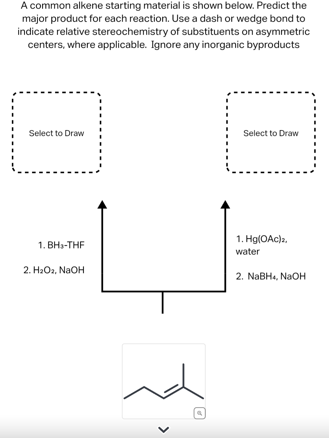 Solved A common alkene starting material is shown below.