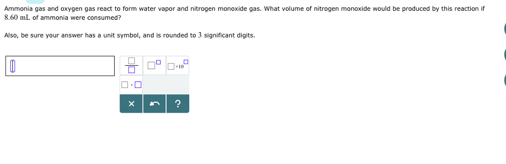 Solved Ammonia gas and oxygen gas react to form water vapor | Chegg.com