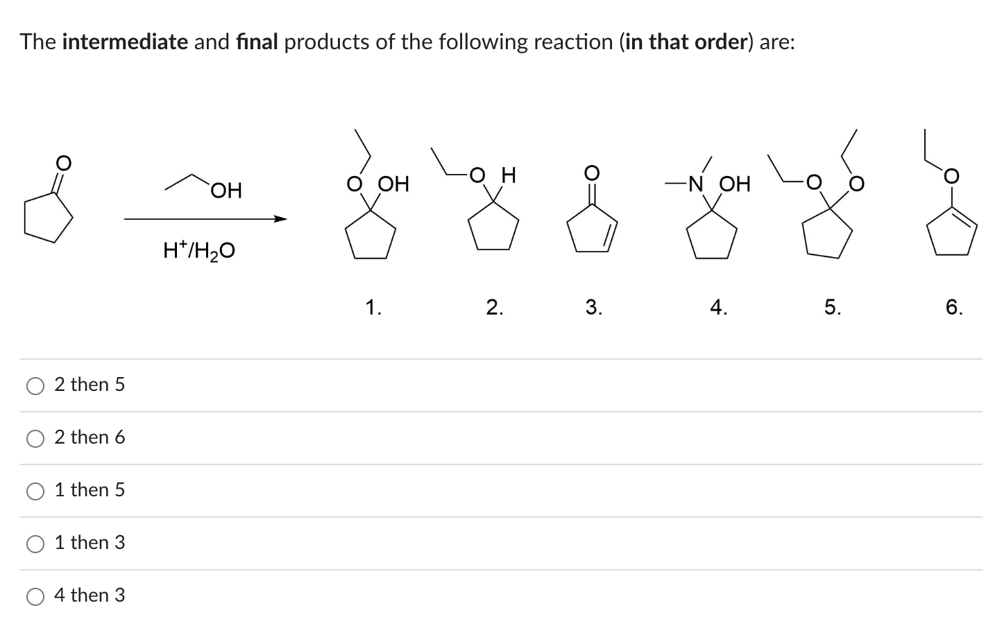 Solved The intermediate and final products of the following | Chegg.com