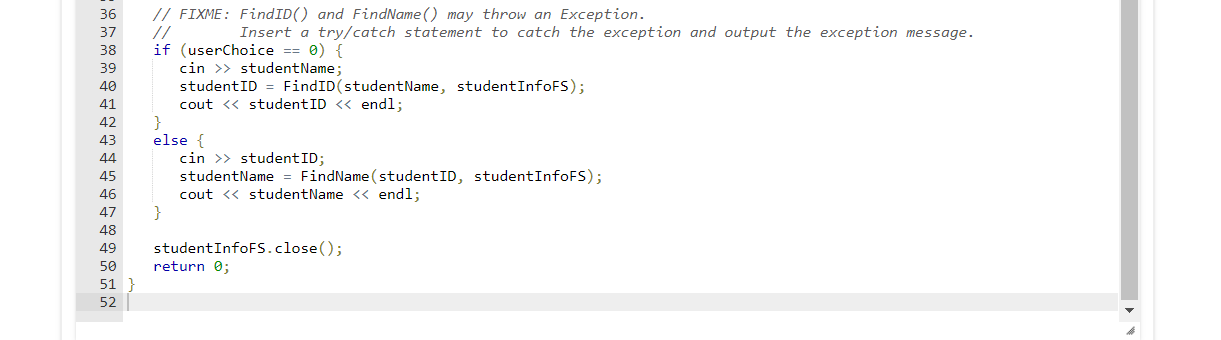 Solved Given a program that searches for a student's ID or | Chegg.com