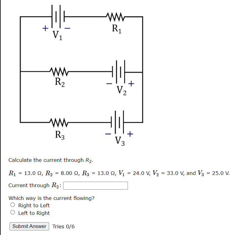 Solved Calculate the current through R2. | Chegg.com
