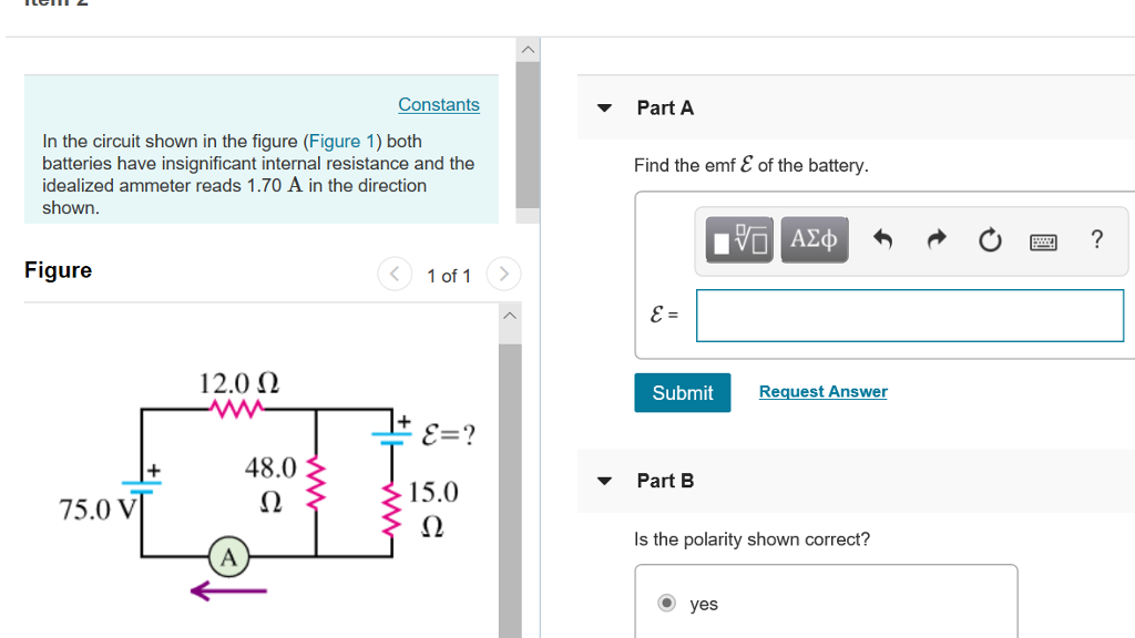 Solved Constants Part A In the circuit shown in the figure | Chegg.com
