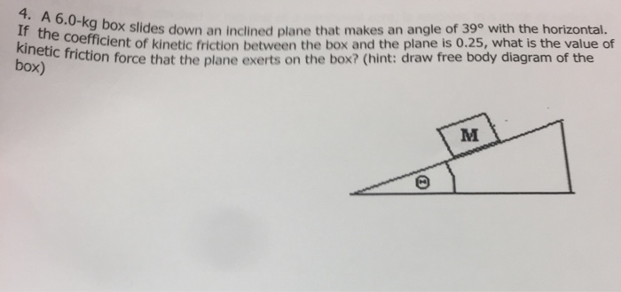 Solved A 6.0-kg box slides down an inclined plane that makes