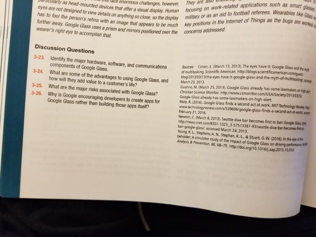 Solved CASE STUDY #1 Google Glass and Wearable Technologies | Chegg.com