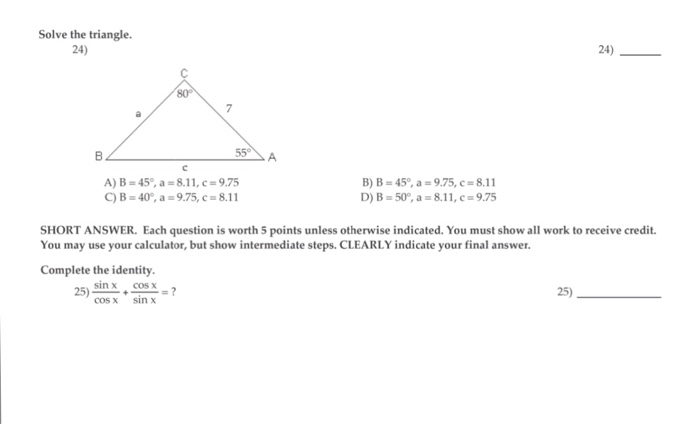 Solved Use Herons Formula To Find The Area Of The Triangle 8345