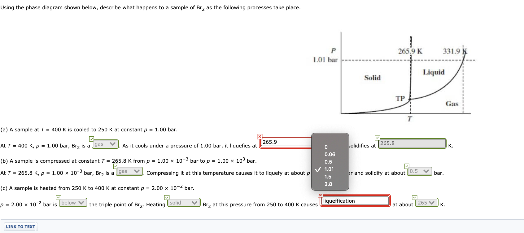Solved Using the phase diagram shown below, describe what | Chegg.com