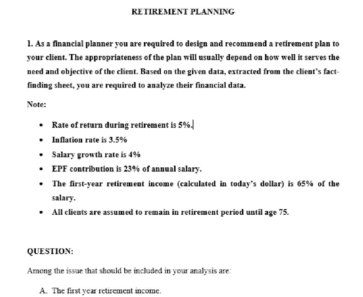 Financial planner reviewing client's retirement plan