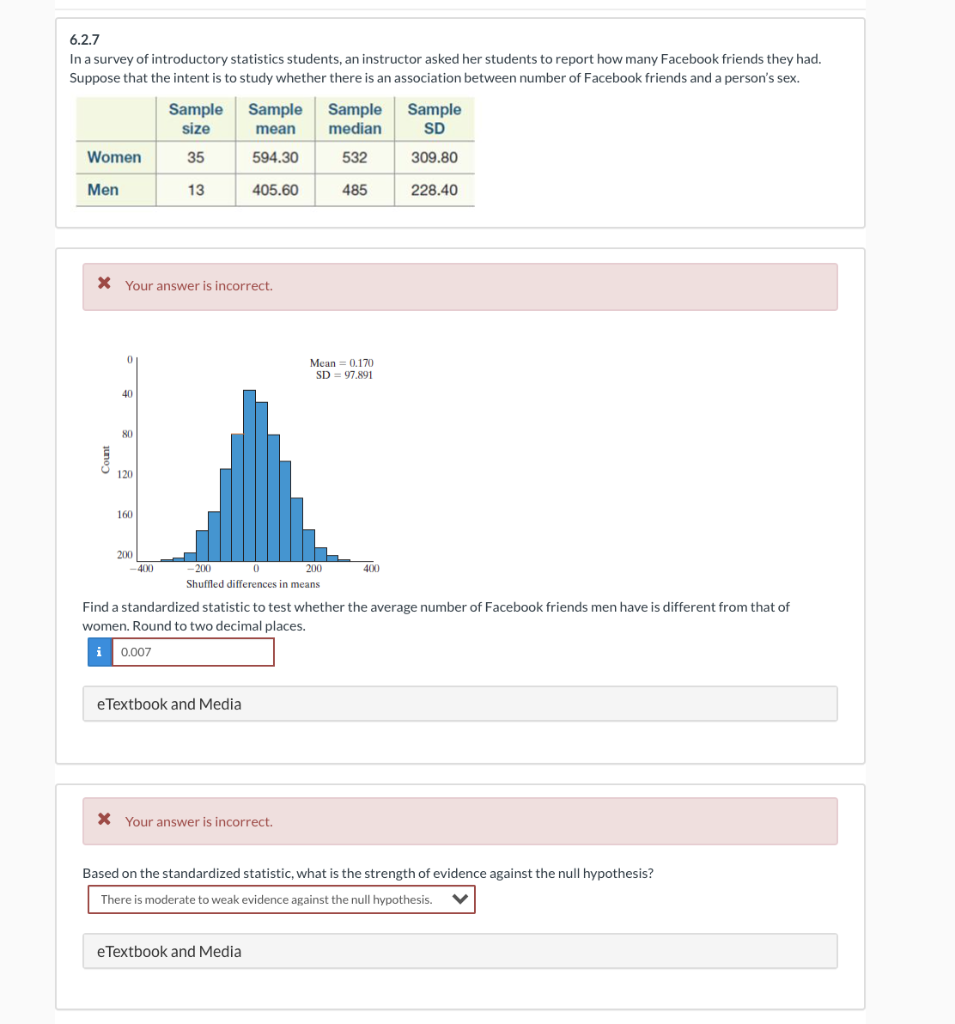 Solved 6.2.7 In a survey of introductory statistics | Chegg.com