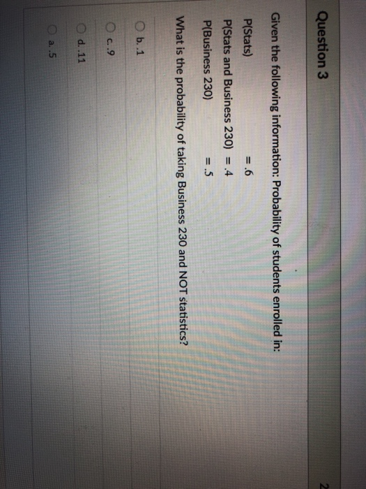 Solved Question 3 Given the following information: | Chegg.com