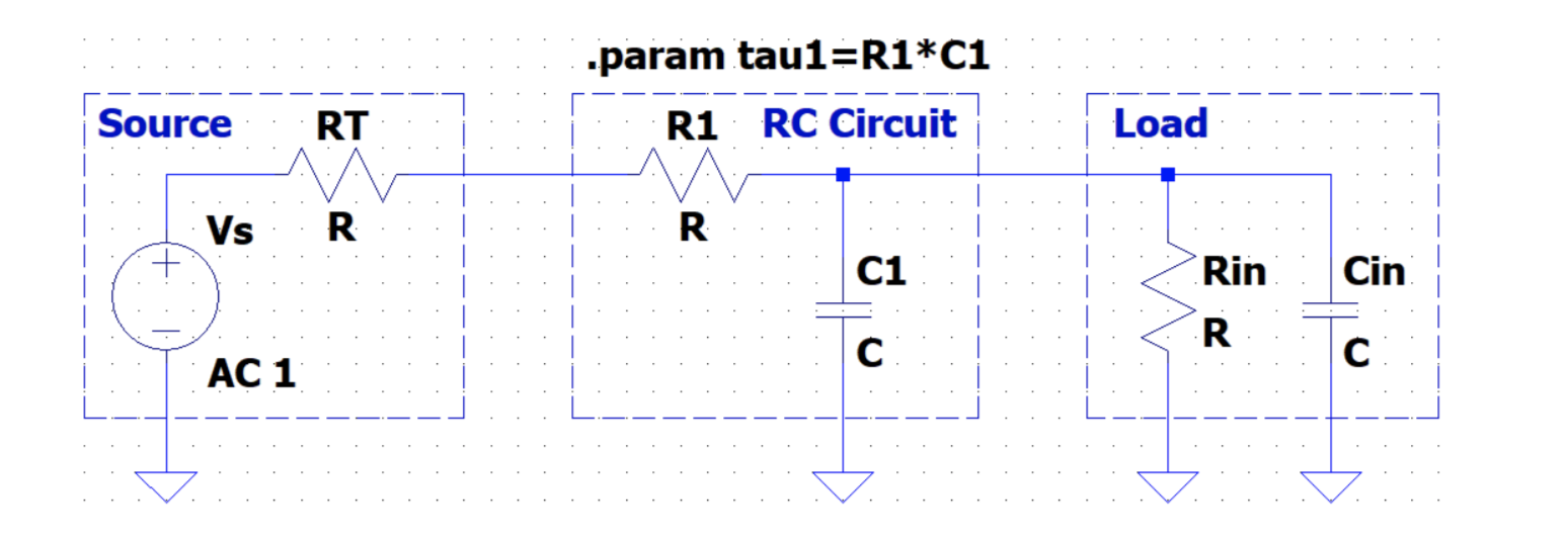 Solved .param tau1=R1*c1 Source RT R1 RC Circuit Load Vs R R | Chegg.com