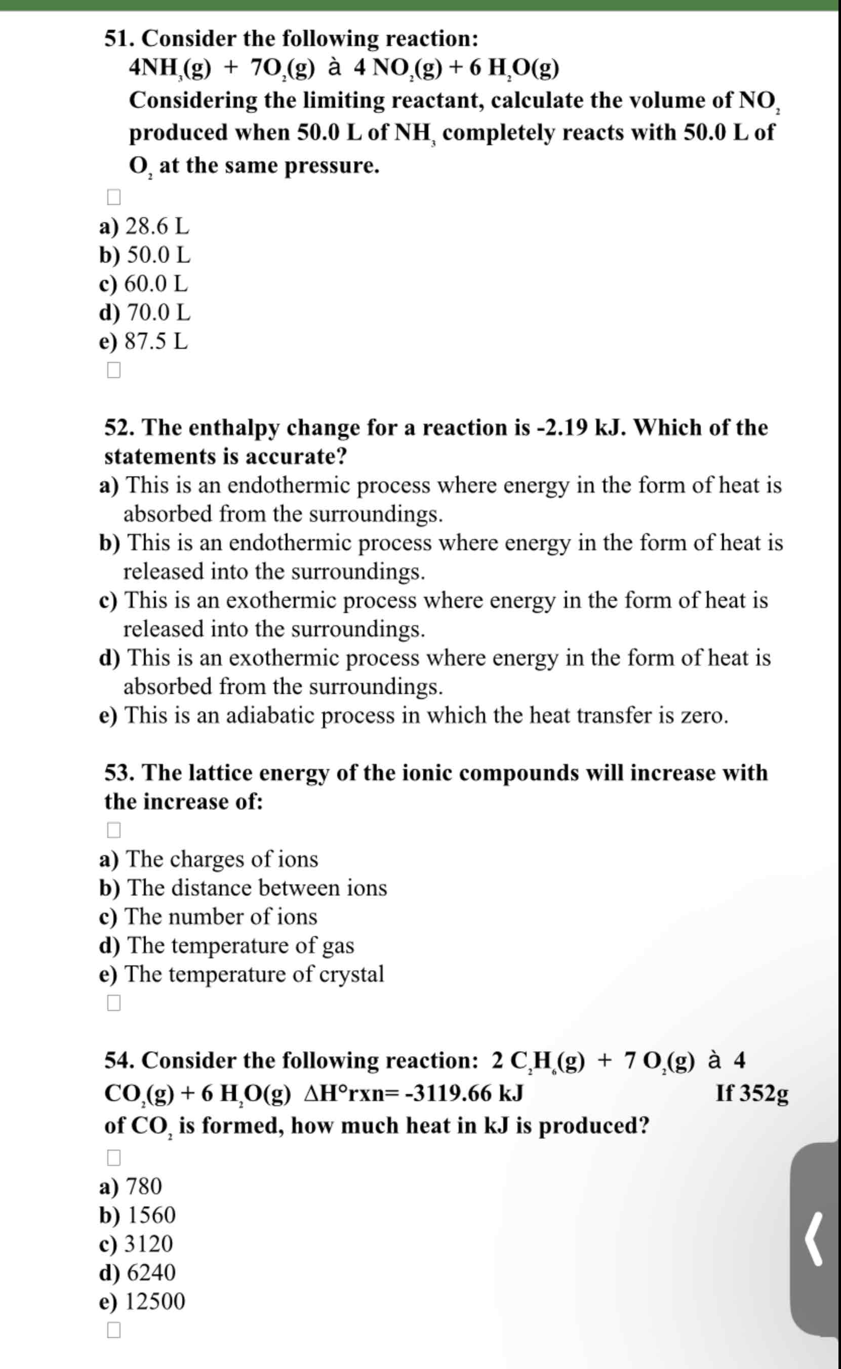 Solved Consider The Following | Chegg.com