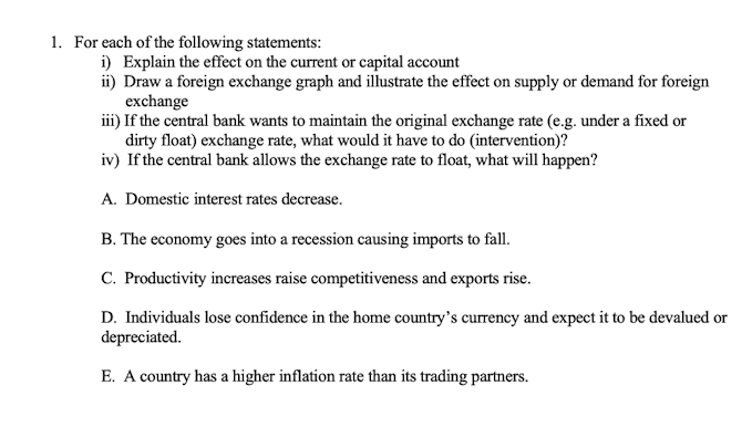 Solved For each of the following statements: i) Explain the | Chegg.com