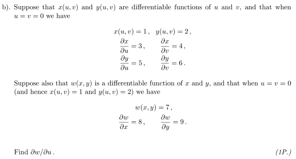 Solved Are Differentiable Functions Of U And V And That Chegg Com