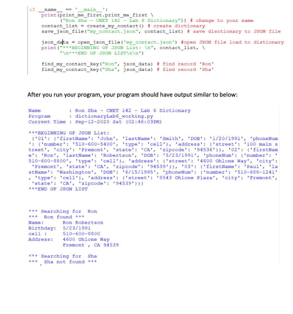 Solved Use dictionary to create a dictionary variable | Chegg.com