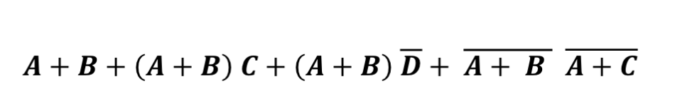 Solved A+B + (A + B) C + (A + B) D+ A+B A+C | Chegg.com