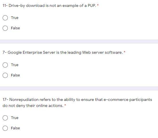 Solved 11-Drive-by download is not an example of a PUP.* | Chegg.com