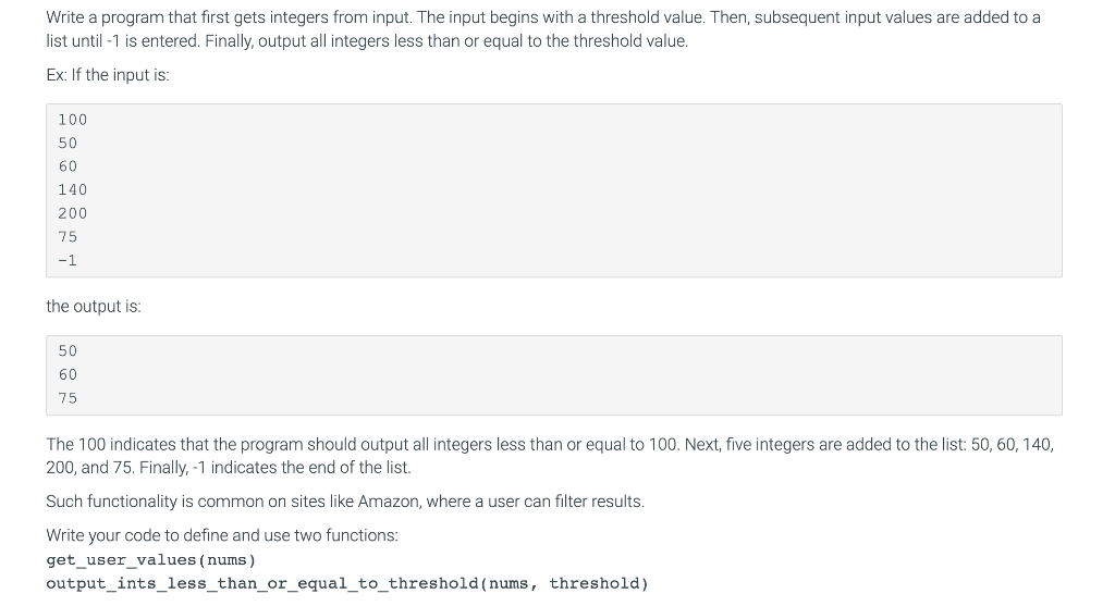 Solved Write a program that first gets integers from input. | Chegg.com