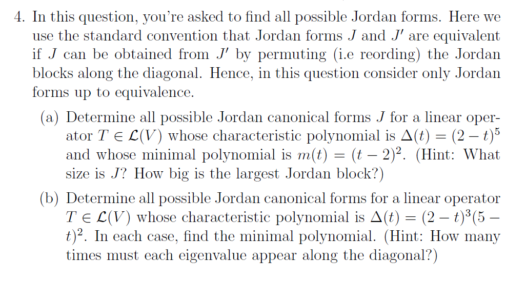 Solved 4. In this question, you're asked to find all | Chegg.com
