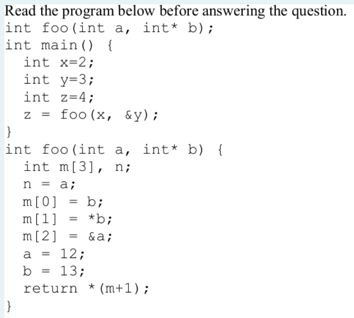 Solved Read the program below before answering the question. | Chegg.com